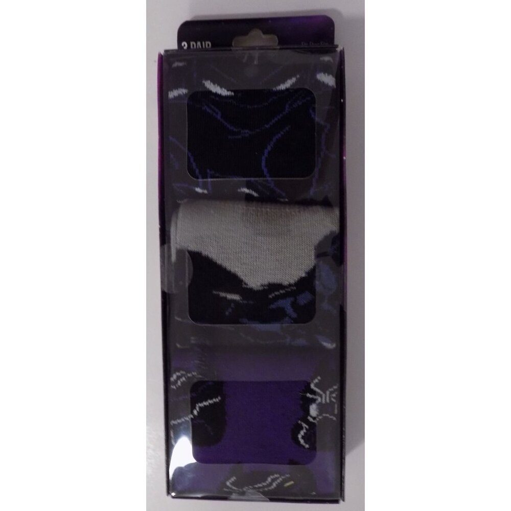 Marvel Black Panther 3 Pair Multi-Design Mid-Calf Crew Socks Mens Size 8-12 - Picture 4 of 6